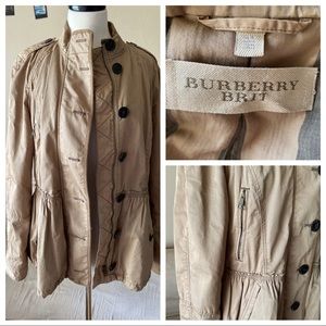 Burberry Brit peplum cargo rain jacket